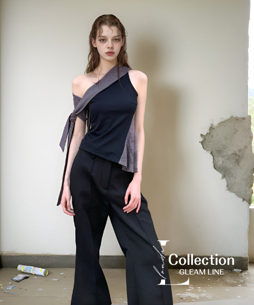 Twist Shoulder Drape Top